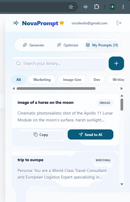 Screenshot: Chrome Extension